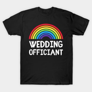 Wedding Officiant LGBT Lesbian Gay Wedding Marriage T-Shirt